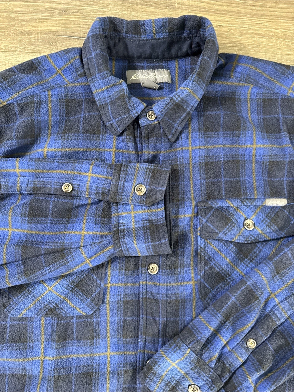 Eddie Bauer Shirt Mens T XL Blue Plaid Flannel 90s Outdoor Chore Shacket Camp
Opens in a new window 
