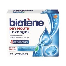 Biotene Dry Mouth Lozenges Sugar-Free Mint With Xylitol 27 Lozenges NEW In Box