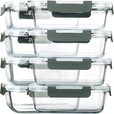 M Mcirco 8-Pack30 Ozglass Meal Prep Containersglass Food Storage