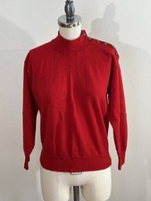 Vintage Tricot St. Raphael Wool Sweater Womens Size S Red Pullover Pure New Wool