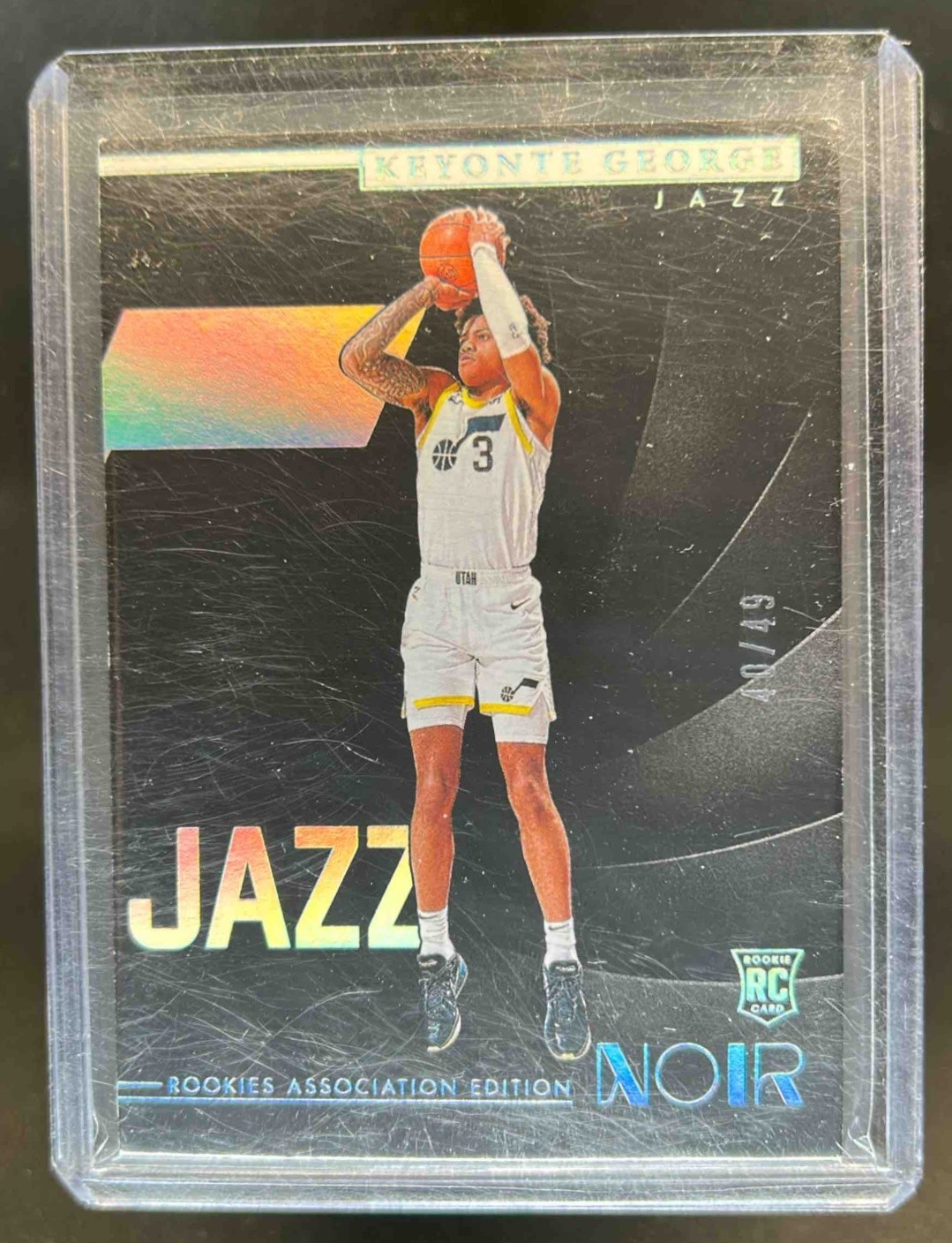 2023-24 Panini Noir Keyonte George RC Holo Silver Association Edition #40/49