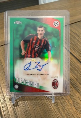Andriy Shevchenko Green Refactor Auto /99 Topps Chrome 2025-26 Ac Milan