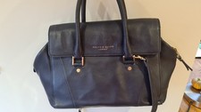 BAILEY & QUINN real leather ladies M/L blue tote handbag with shoulder strap