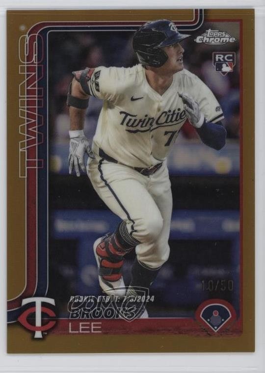 2025 Topps Chrome Update Rookie Debut Gold Refractor 10/50 Brooks Lee #USC6 v9t