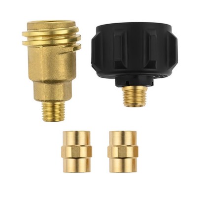 4X QCC1 Propane Gas Adapter with 1/4'' NPT Male Fitting for Grill Heater BBQ