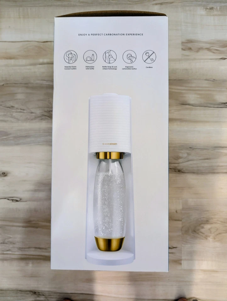 Máquina de agua con gas SodaStream Terra Gold CO2 y botella, edición especial Foto 3 de 4