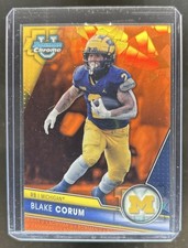 2023 Bowman University Chrome Sapphire Blake Corum Orange #/25 Wolverines