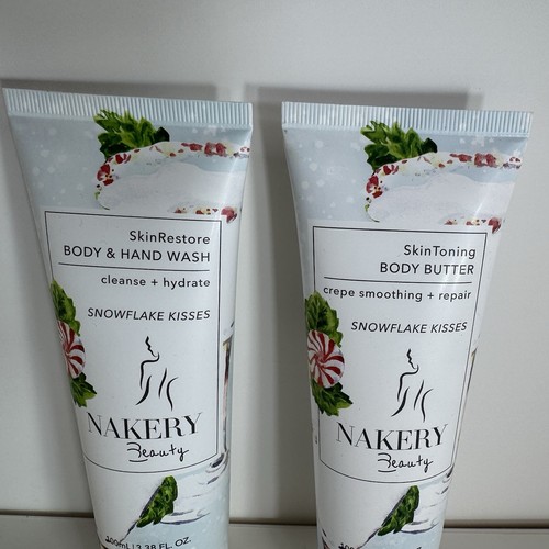 Nakery Beauty Body Butter Body Hand Wash Seaside Serenity 3.38 oz Snowflake Lot - Picture 9 of 13