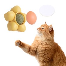 Universal Catnip Balls Cat Teeth Cleaning Ball Yellow Orange