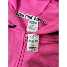 PINK Victoria s Secret Women s Pink Full Zip Hoodie Size M NWT