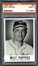 1960 Leaf #57 Milt Pappas - PSA 9