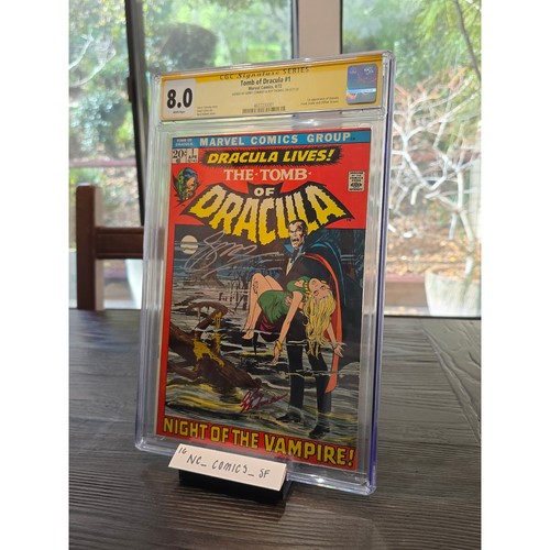 Tomb of Dracula 1 CGC 8.0 - SIGNED by Gerry Conway, Roy Thomas