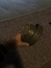 Gucci Black Guccissima Leather Square Buckle Belt