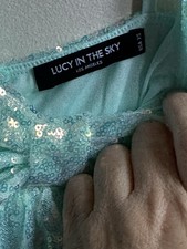 Teal Sequined Dress - Lucy in The Sky Los Angeles- Size XS NEW 