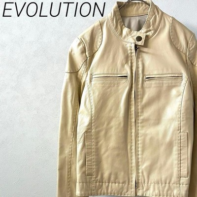 Evolution Riders Leather Blouson Sheep Leather 100% Genuine Used