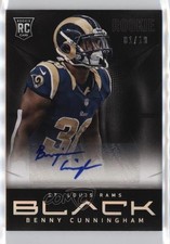 2013 Panini Black Rookie Platinum Signatures 1/10 Benny Cunningham #108 Auto n0c