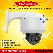 VIKYLIN PTZ 4X ZOOM Outdoor Dome IR PoE Security IP Camera with bracket APP view