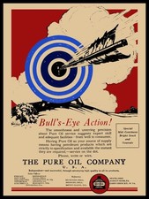 1927 Pure Oil Co. of Columbus, OhiO NEW Metal Sign: 12x16" Bull's Eye Action!