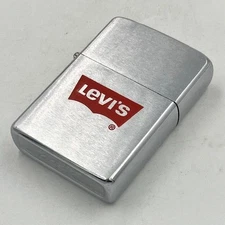Rare Vintage 1979 Zippo Levi's Batwing Logo Lighter Unfired