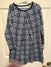 Tea Collection Girls Long Sleeve Blue Cotton Dress Size 8