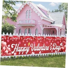 Happy Valentines Day Banner Decorations XtraLarge Size120x20 Inch Valentine