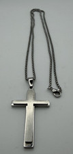 Silver Cross Pendant Necklace Chains Lot Fash...
