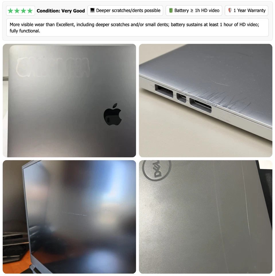 HP Pavilion x360 Convertible 13 Laptop 14" Intel i3 8GB RAM 256GB SSD B-Ware - Bild 4 von 4