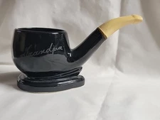 Large Grandpa 1953 Pipe Ceramic Planter Vintage Art Pottery Multi Use Quirky