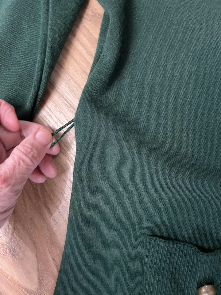 Vestido Lennie for Nina Leonard Mujer Grande Verde Botón Tejido Camisa Midi Bolsillos Foto 3 de 4