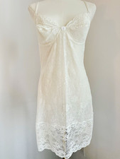 La Perla x Malizia White Floral Lace Full Slip dress