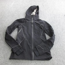 Lululemon Jacket Womens 4 Black Hooded Softshell Full Zip Windbreaker Running