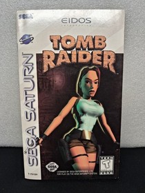 Tomb Raider (Sega Saturn, 1996) Complete w/ Manual & Registration Excellent 