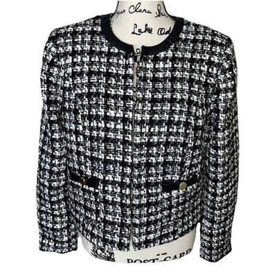 TRUTH BY REPUBLIC Women s Black, White And Gold Jacket.  NWTS MSRP $98.00 SZ 8