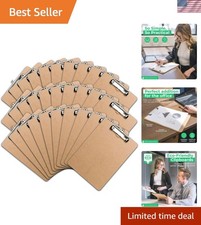 Clipboards Set of 30 Hardboard Clipboard Low Profile Clip A4 Letter Size Clas...