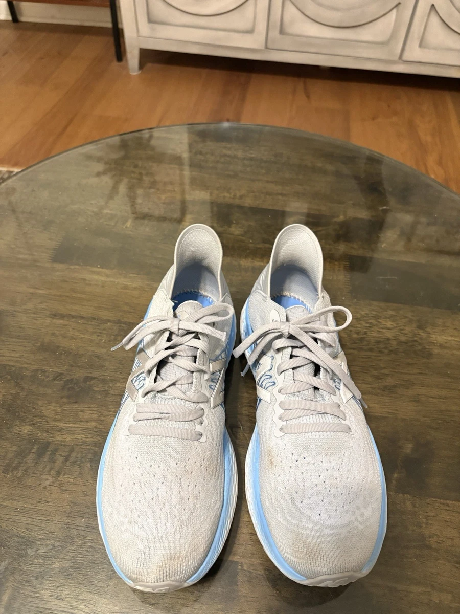 Zapatilla deportiva para correr New Balance 10 gris/azul/blanco de malla baja con cordones para hombre