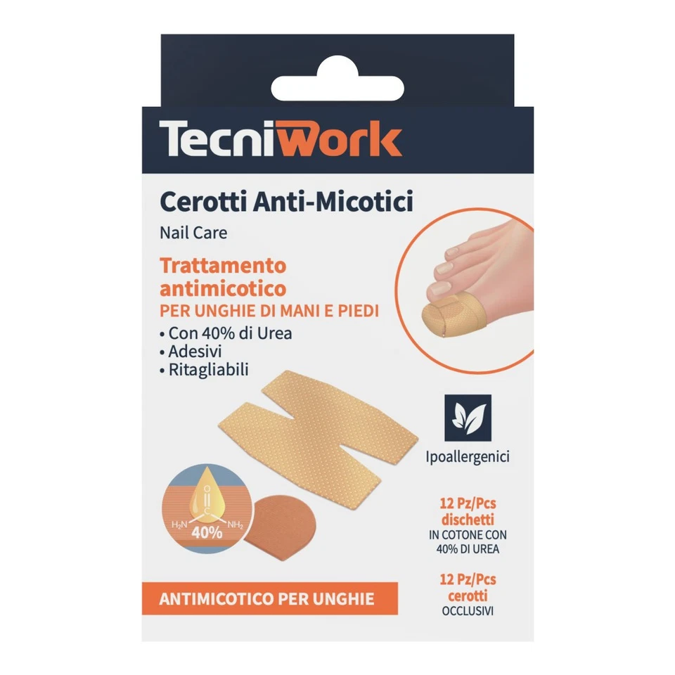 Cerotti antimicotici per unghie 12pz+12pz- Tecniwork