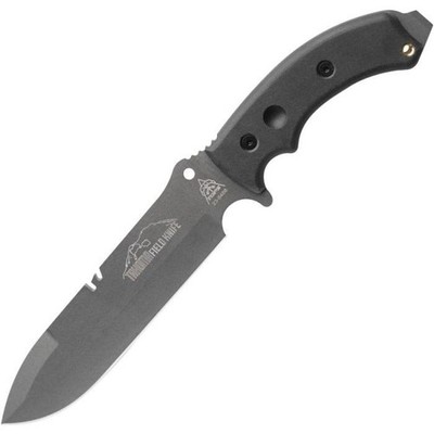 TOPS Tahoma Field 1095HC Steel Black Canvas Micarta Handle Fixed Knife - TAHO-04