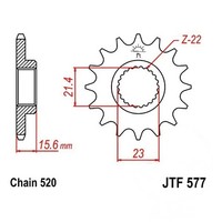 Ritzel Antriebsritzel 15-ZäHne 520-Teilung FüR Yamaha TT 600 E Bj. 1994-1998