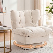 Swivel Accent Chair,360°Oversized Chenille Tub Chair w/Plush Cushion,for Bedroom