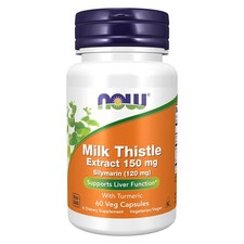 NOW FOODS Milk Thistle Extract 150 mg Silymarin 120 mg 60 Veg Capsules