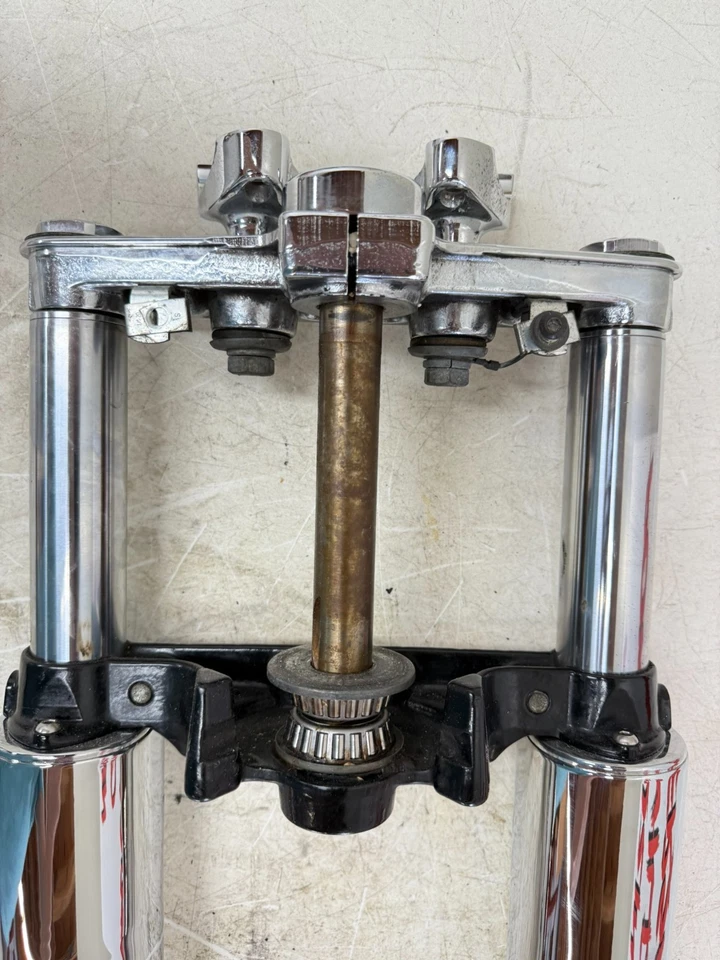 2006 HARLEY SOFTAIL CVO передний конец вилки тройной зажим хром занижает прямой - Изображение 4 из 4