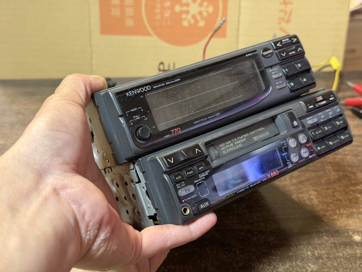 Kenwood KRC-X880 KGC-770 1DIN Cassette Deck Graphic Equalizer AUX