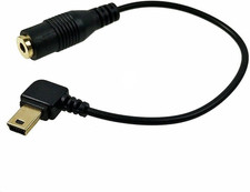 3.5Mm Female to Male 5-Pin Mini USB Microphone Adapter, Audio Transfer Adapter C