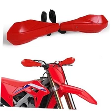  Motorcycle Handguards 7/8" and 1 1/8" Hand Guard Handlebar Protection red