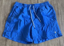 Polo Ralph Lauren Swim Trunks Shorts Mens 2XL 6" Mesh Lined Drawstring Blue