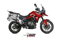 Mivv Auspuff Oval Edelstahl Schwarz Triumph Tiger 900 / GT / PRO / Rally...