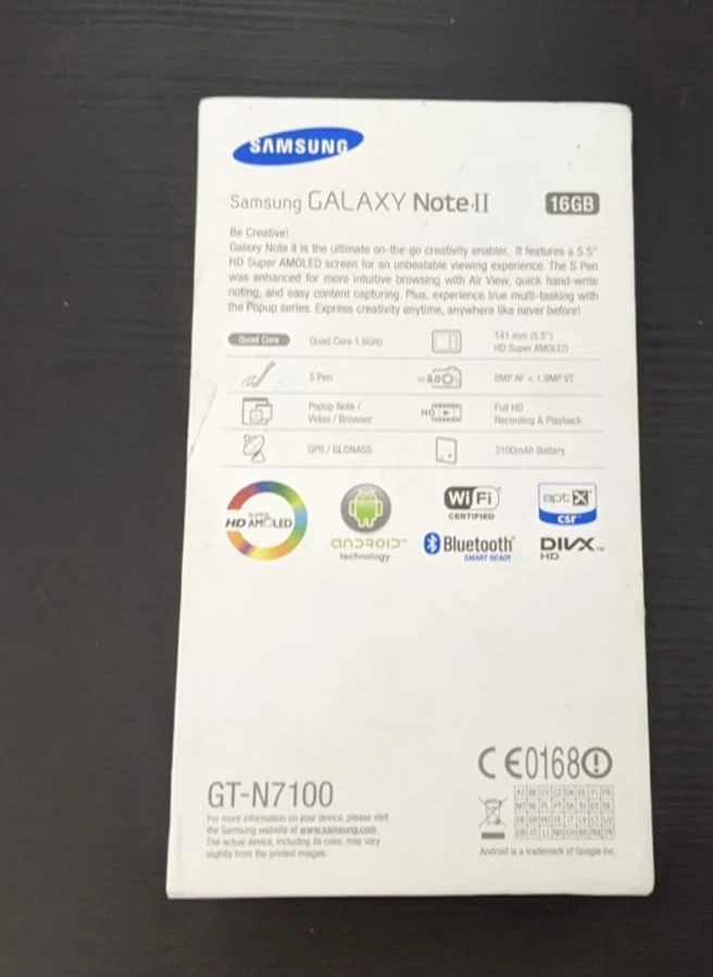 Samsung Galaxy Note II GT-N7105 16GB (Unlocked) Black Smartphone rare - Image 2 of 4