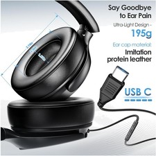 USB C Wired Headphones with Active Noise Canceling