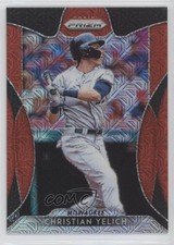 2019 Panini Prizm Tier II Red Mojo Prizm 205/299 Christian Yelich #116 v1x
