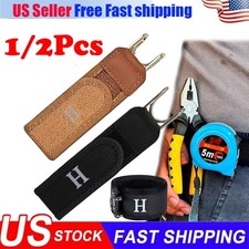 1-2PCS Tactical Metal Hook Elastic Belt Buckle-Less Invisible Waist Belt Closure
